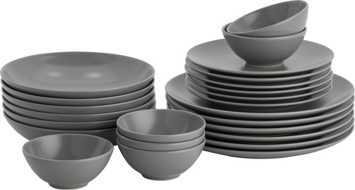 Lite-Body Serviesset Hermes - Grijs Mat - 6 personen - 24 delig
