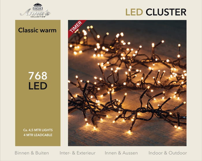 Anna's Collection Clusterverlichting 768 lampjes 4,5m