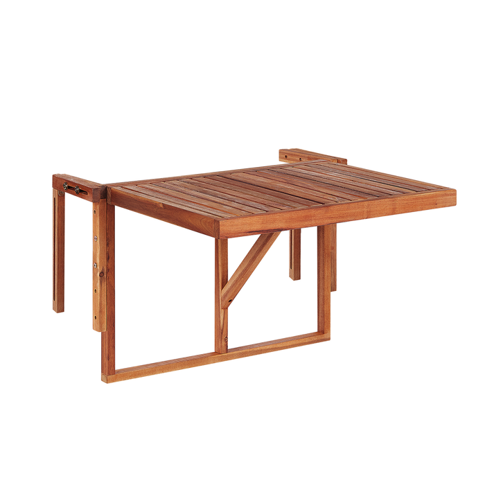 Beliani-UDINE -Tuintafel-Donkere houtkleur-69 x 70 cm-Acaciahout