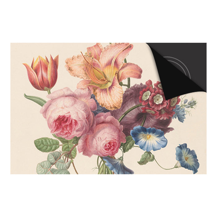 Inductie Beschermer - Exclusief - Boeket Roze Print - 76x51,5cm