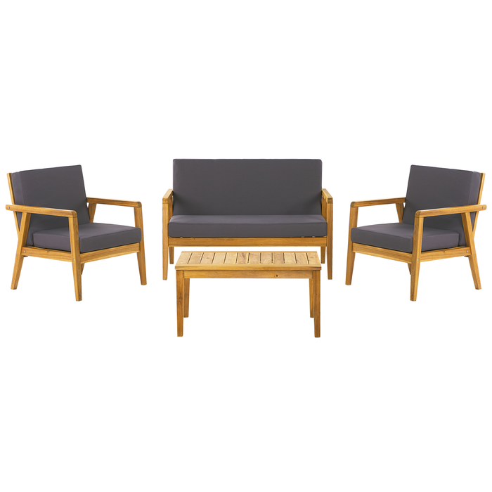 Beliani - PALLANO - Loungeset - Lichte houtkleur - Acaciahout