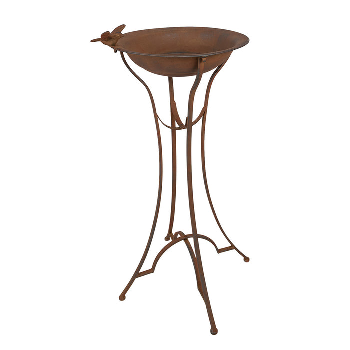 Clayre & Eef Vogelbad 43x38x83 cm Bruin Ijzer Vogeldrinkbak
