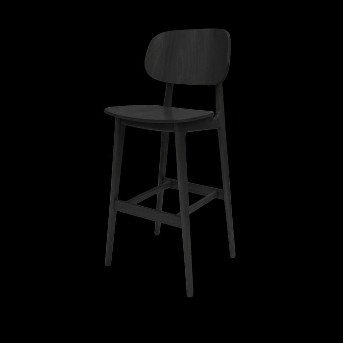 Bosse & Bo Bonn houten barkruk zwart - 65 cm