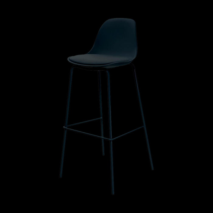 Essence Ferro barkruk zwart - zwart onderstel - 75 cm