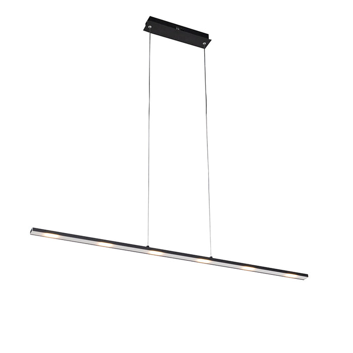 QAZQA Design hanglamp zwart incl. LED met touchdimmer - Platina