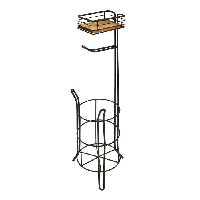 Clayre & Eef WC Rol Houder 23x21x70 cm Bruin IJzer