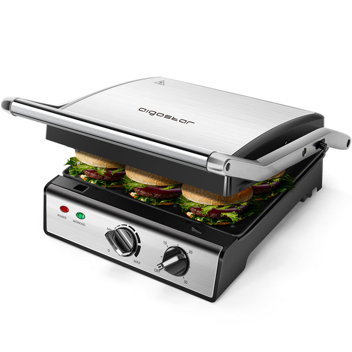 Aigostar-Contactgrill groot met uitneembare platen Panini Grill 2000W