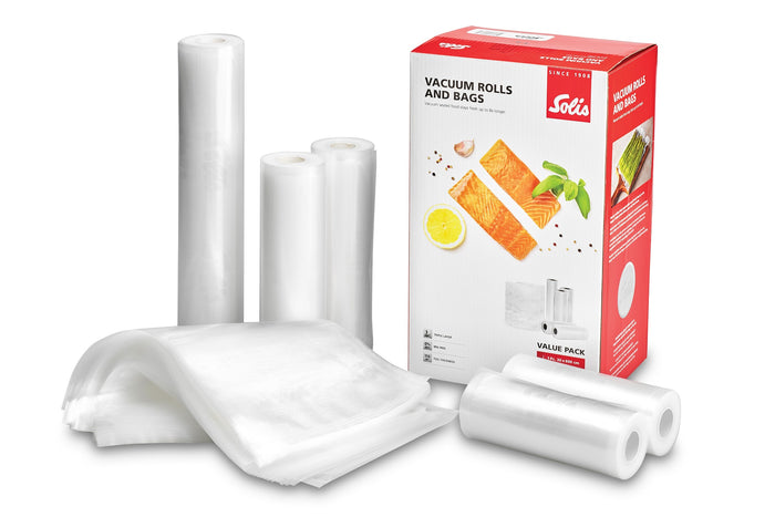 Solis 5 Vacuümrollen & 50 Vacuümzakken - BPA-vrij - Voordeelverpakking