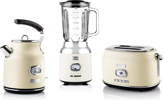 Westinghouse Retro Bundel - Waterkoker + Broodrooster + Blender - Wit