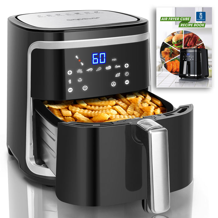 Aigostar Digitaal Airfryer-7L Hetelucht Friteuse-Receptenboek