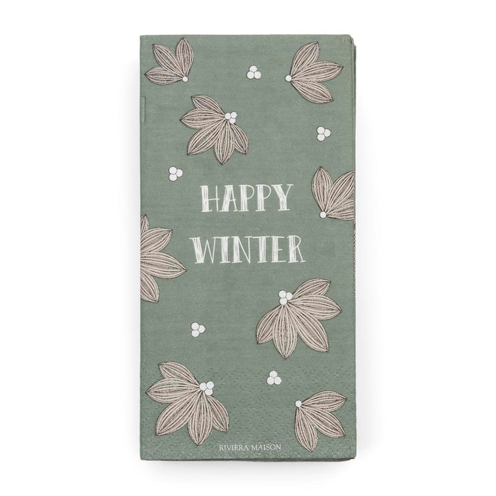 Riviera Maison Paper Napkin Happy Winter - 16.0x8.2x2.0 cm