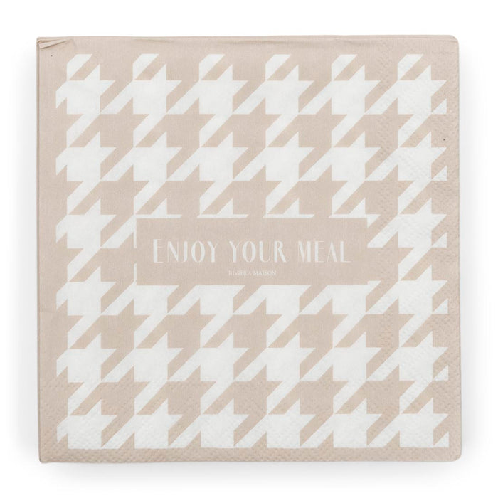 Riviera Maison Paper Napkin Pied-de-Poule - 12.5x12.5x2.0 cm