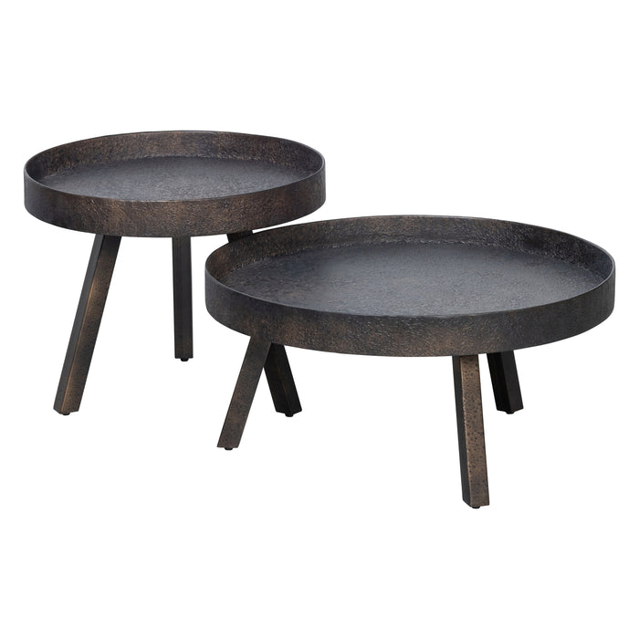 WOOOD Behold Salontafels - Metaal - Antique Brons - Set van 2