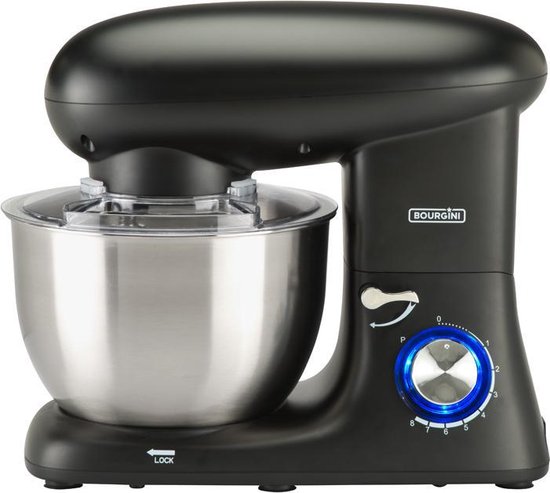 Bourgini Kitchen Chef Plus 5.5L Zwart - keukenmixer - keukenmachine