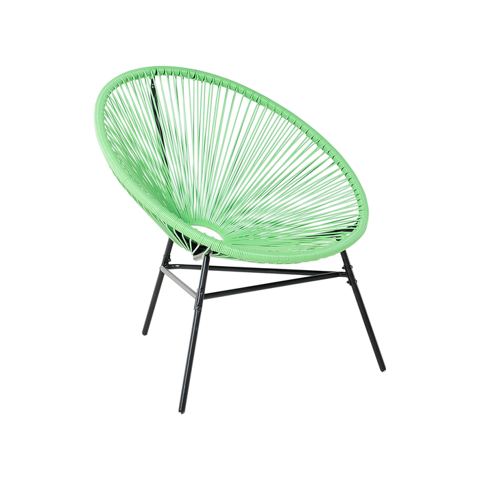 Beliani - ACAPULCO - Tuinstoel - Groen - PE rotan