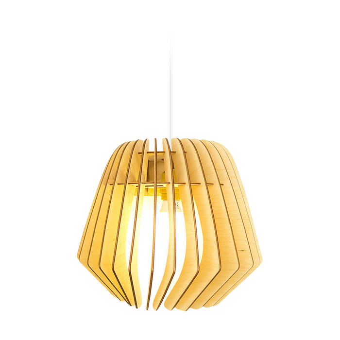 Bomerango Wall Spin houten muurlamp met koordset wit - Medium
