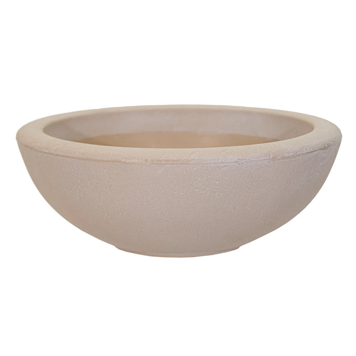 Mega Collections Plantenpot - schaal - kunststof - zandkleur - D38 cm