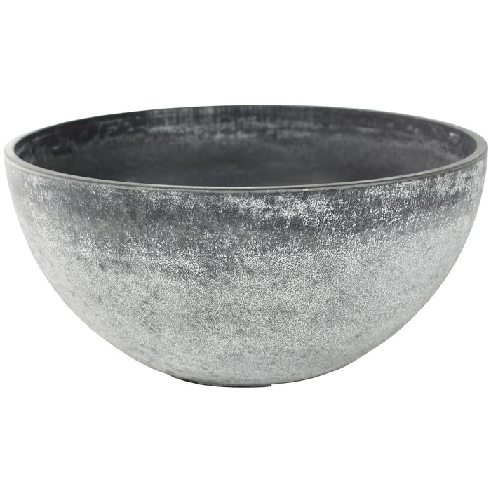 Ter Steege Bloempot schaal - kunststof - grijs - D35xH17 cm