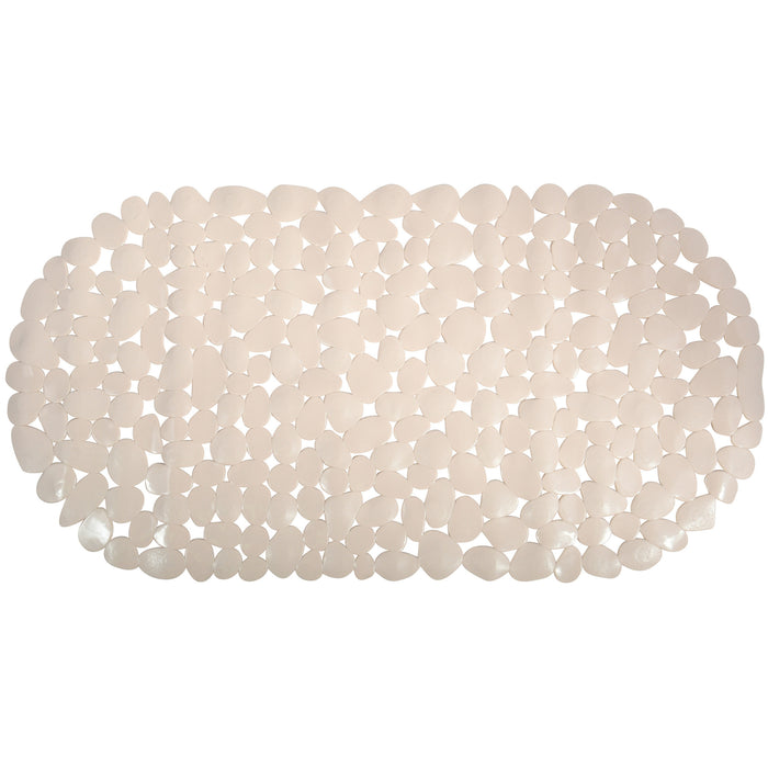 MSV Douche|bad anti-slip mat badkamer - pvc - beige - 35 x 68 cm