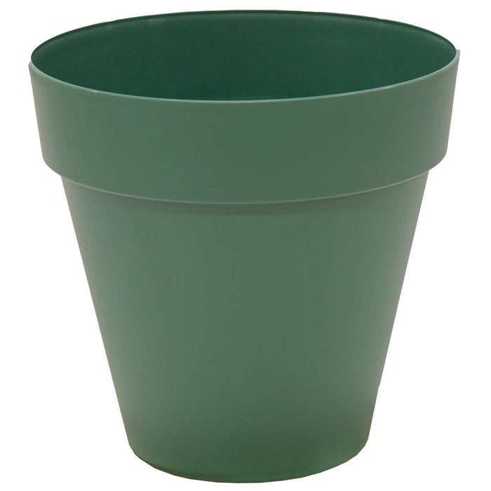 Mega Collections Plantenpot|bloempot - kunststof - donkergroen - D20 c