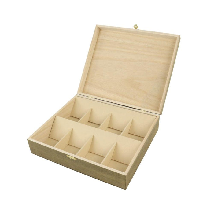 Orange85 Theedoos voor Zakjes 8 Vakken 24 x 28 cm Hout