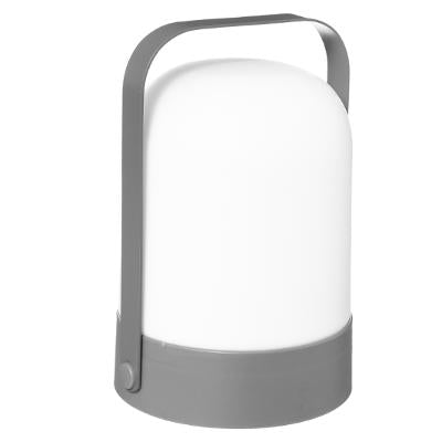 LED Lantaarn - Grijs - Werkt op batterijen (incl. lamp) - Voor binnen