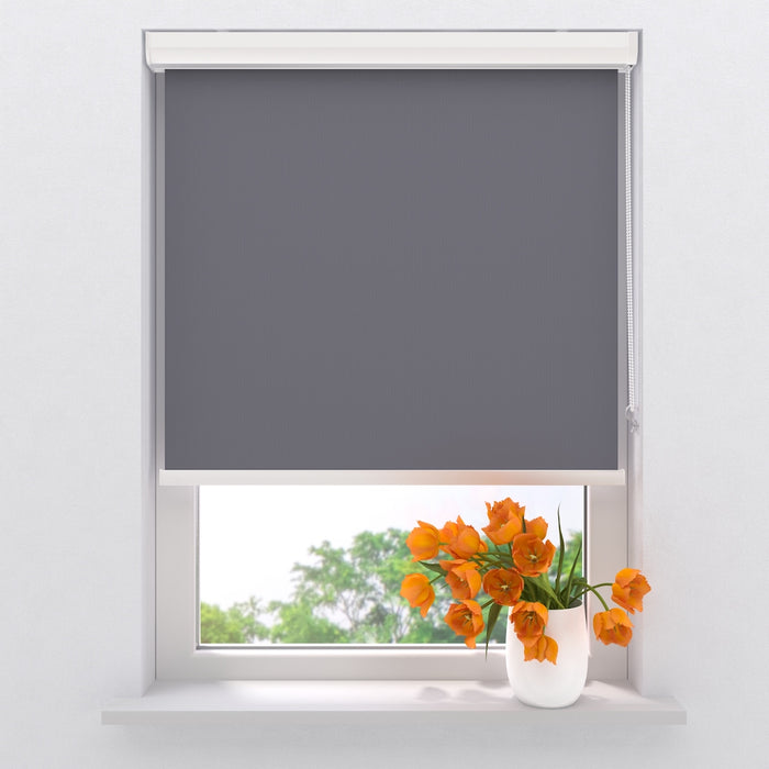 Rolgordijn Cassette Pure Verduisterend Grey 70 x 175 cm