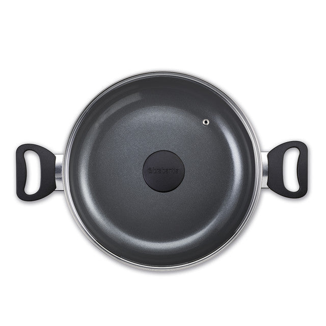 Brabantia Indu+ Hapjespan, 28 cm, anti-aanbaklaag