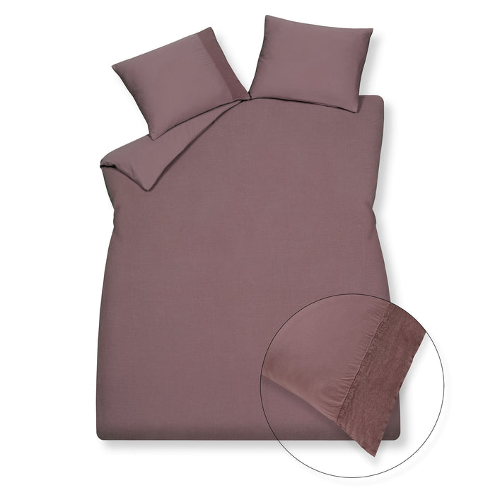 Vandyck - Dekbedovertrek PURE 07 Brownie 240x220 cm (linnen | satijnka
