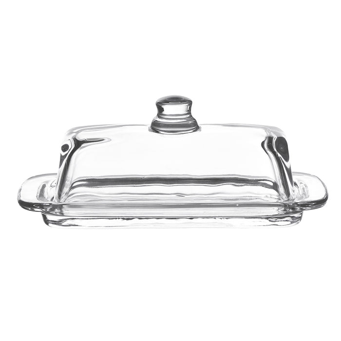 Clayre & Eef Botervloot 20x9x8 cm Transparant Glas Rechthoek