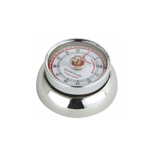 Magnetische kookwekker - zilver chroom - retro-collection - Zassenhaus