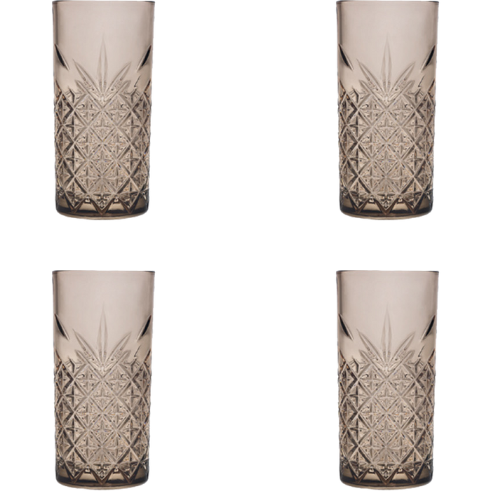 Pasabahce Longdrink Timeless 45 cl - Taupe Taupe 4 stuks