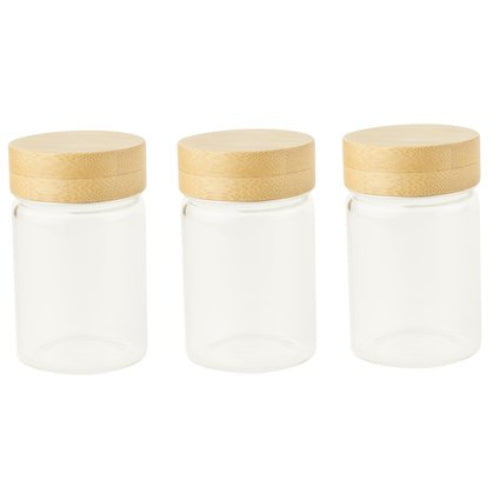Pebbly - Kruidenpotjes, Set van 3 Stuks, Bamboe, 750 ML - Pebbly