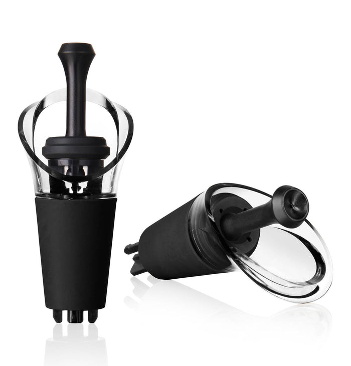 Vacuvin - Wijnserver & Stopper - Zwart - Vacuvin