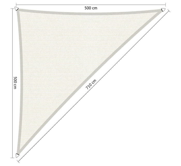 Shadow Comfort driehoek 5x5x7,1m Arctic White