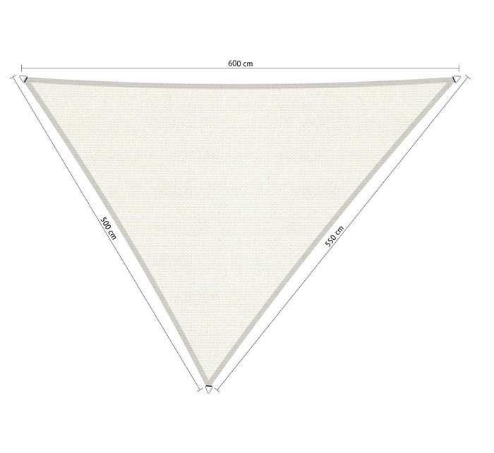 Shadow Comfort driehoek 5x5,5x6m Arctic White