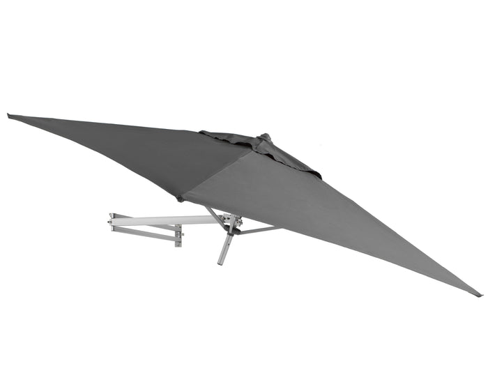 Muurparasol Vierkant - 200x200cm - Grijs - Parasol met muurbevestiging