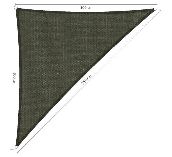 Shadow Comfort 90 graden driehoek 5x5x7,1m Deep Grey