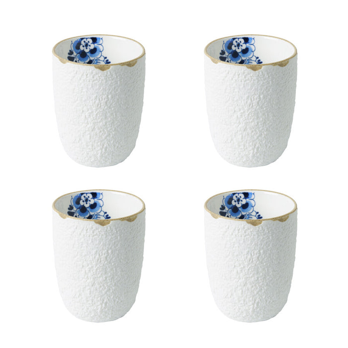 Heinen Delfts Blauw, Blauw Bloesem Cappucinomokken 4 st. Ø 0,35 L