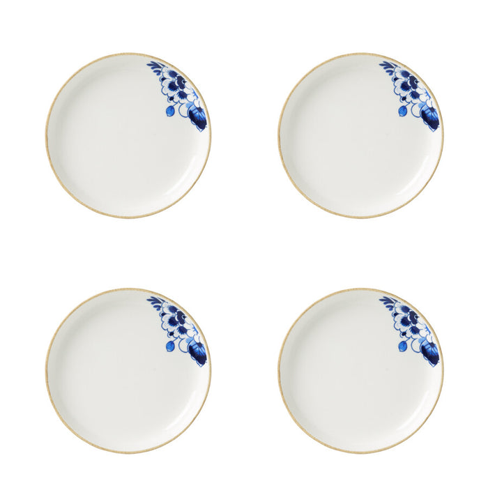 Heinen Delfts Blauw | Blauw Bloesem Gebaksschoteltje | 4 st. Ø 15 cm