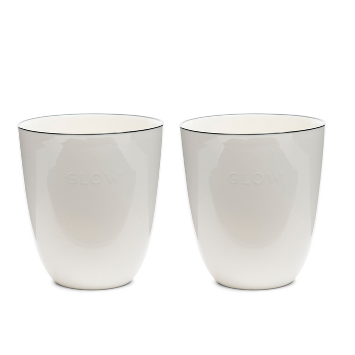 Riviera Maison Koffiemokken, Wit - Glow - 2 stuks