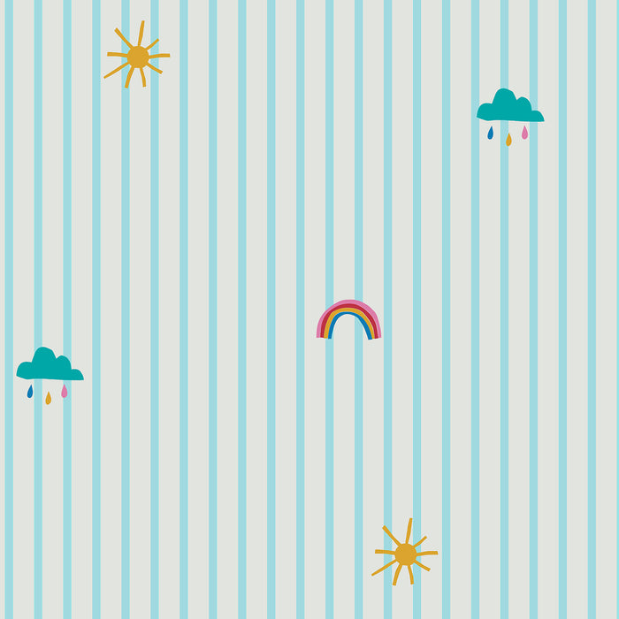 Joules vliesbehang Whatever the Weather Icons Haze