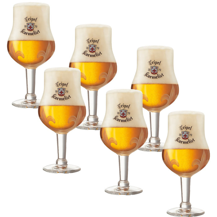 Tripel Karmeliet Bierglazen op Voet 33cl - 6 stuks - Bier Glas
