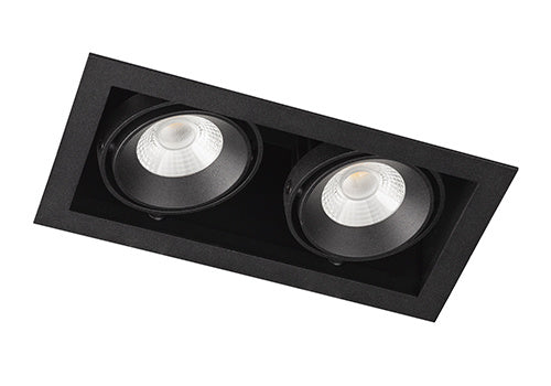 Berla Lighting Inbouwspot Mat Zwart 7Watt Led 2 Lichts