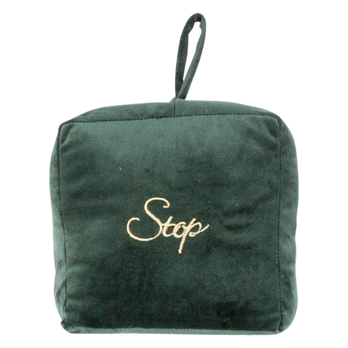 Cosy & Trendy Deurstopper - velvet - 1.4 kg - donkergroen - oppak lus