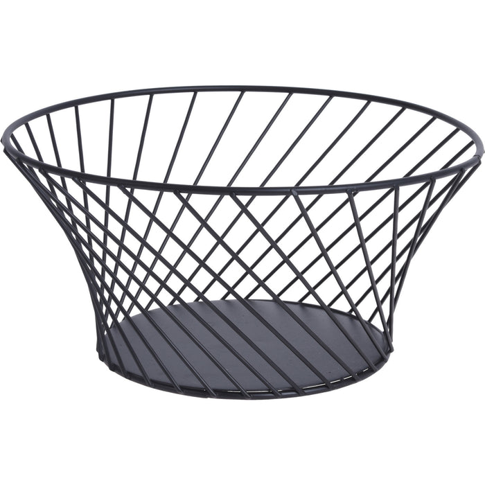 Excellent Houseware Fruitmand - metaal - zwart - 26 cm