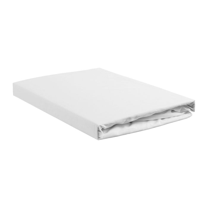 Ambiante Cotton Uni Hoeslaken Topper 90 x 200 cm - Wit