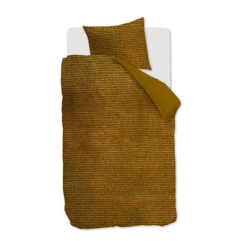 At Home by Beddinghouse Cosy Corduroy Dekbedovertrek 140 x 220 cm - Oker