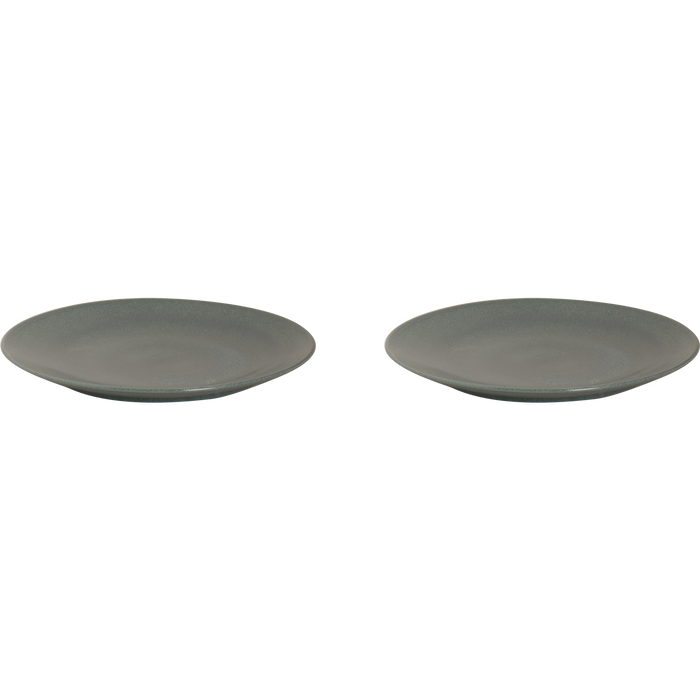 Mammoet Bord Spirit 27.5 cm Groen Stoneware 2 stuks