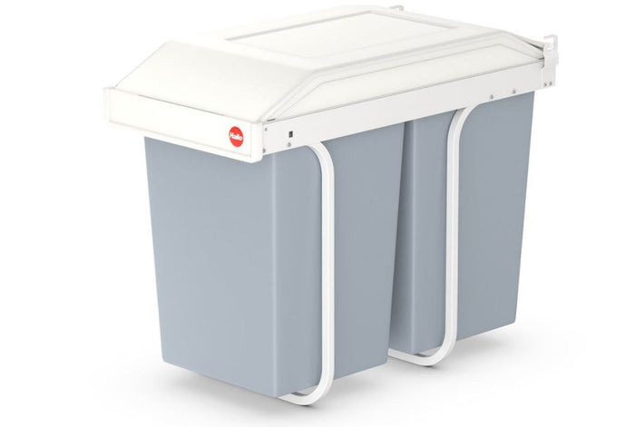 Hailo Multi-Box Duo L Inbouwprullenbak - 2x14L - wit